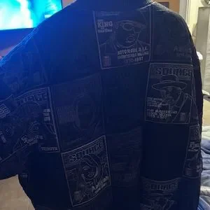 Al Wissam SOURCE HIP HOP TRIBUTE サイズ52 AL WISSAM THE SOURCE HIP HOP TRIBUTE LEATHER JACKET TUPAC BIGGIE